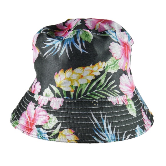hawaiian floral bucket hat